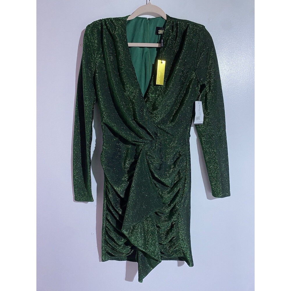 Alexia Admor Dress S Green‎ Emerald Midi Bodycon Holiday Party Night Out Event